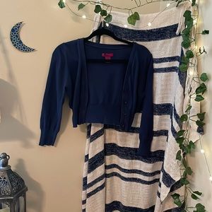 Navy Blue Midi Cardigan